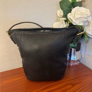 Coach Black Leather Shoulder Bag
